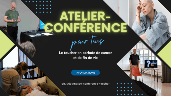 Atelier-conférence pour tous - toucher en période de cancer JdGMasso