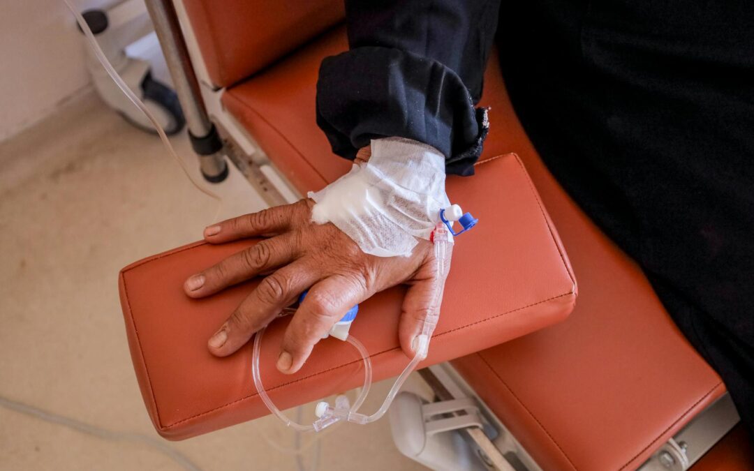 patient receiving chemotherapy treatment
