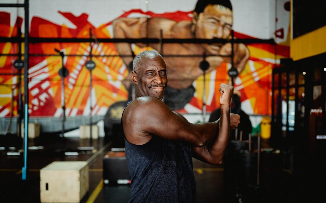 shallow focus photo of man stretching