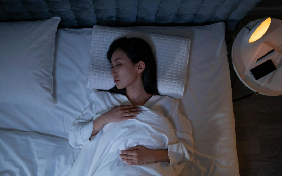 woman sleeping on a bed