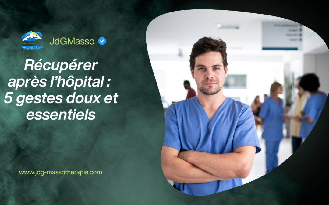 récupérer après l’hôpital avec soignant en uniforme dans un environnement hospitalier calme